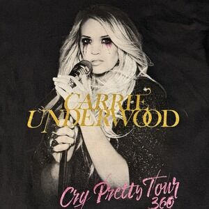 Carrie Underwood WOMENS Size Large Cry Pretty Tour 360 2019 in Black Long Sleeve